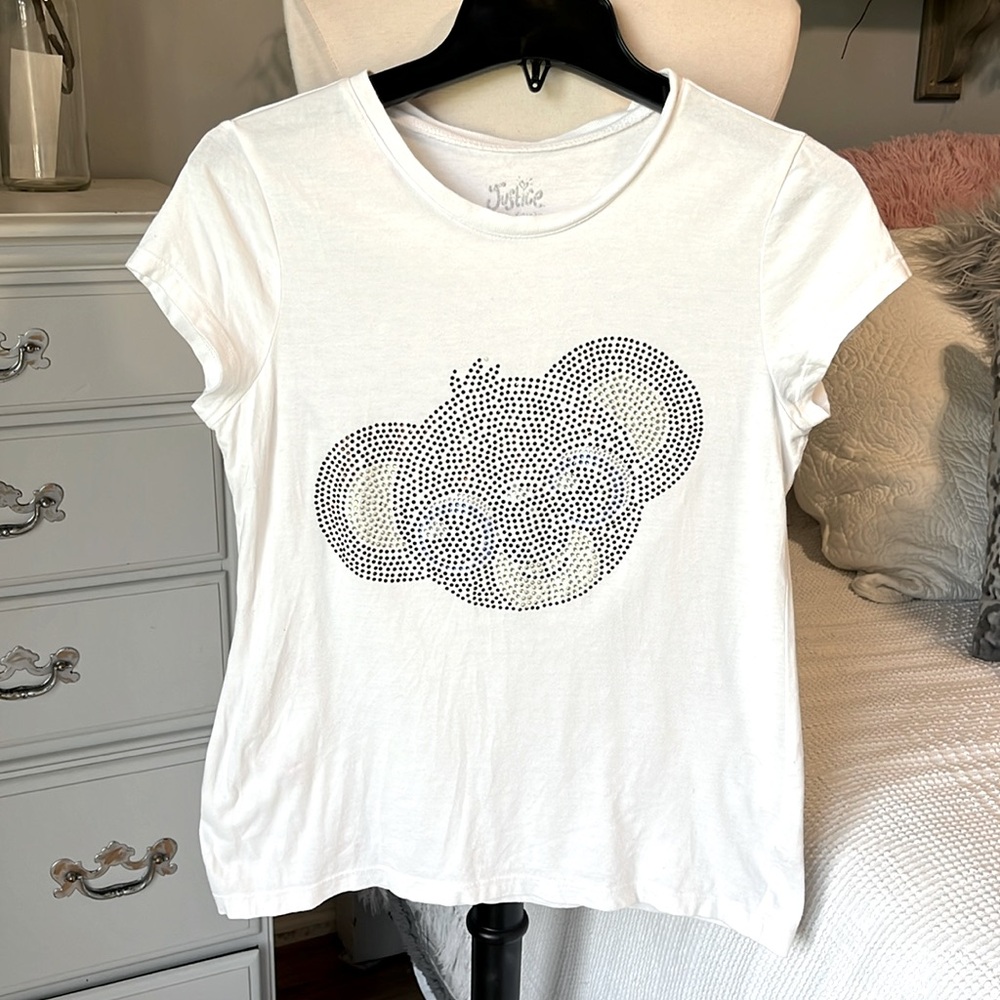 Justice White Tee Girls 14